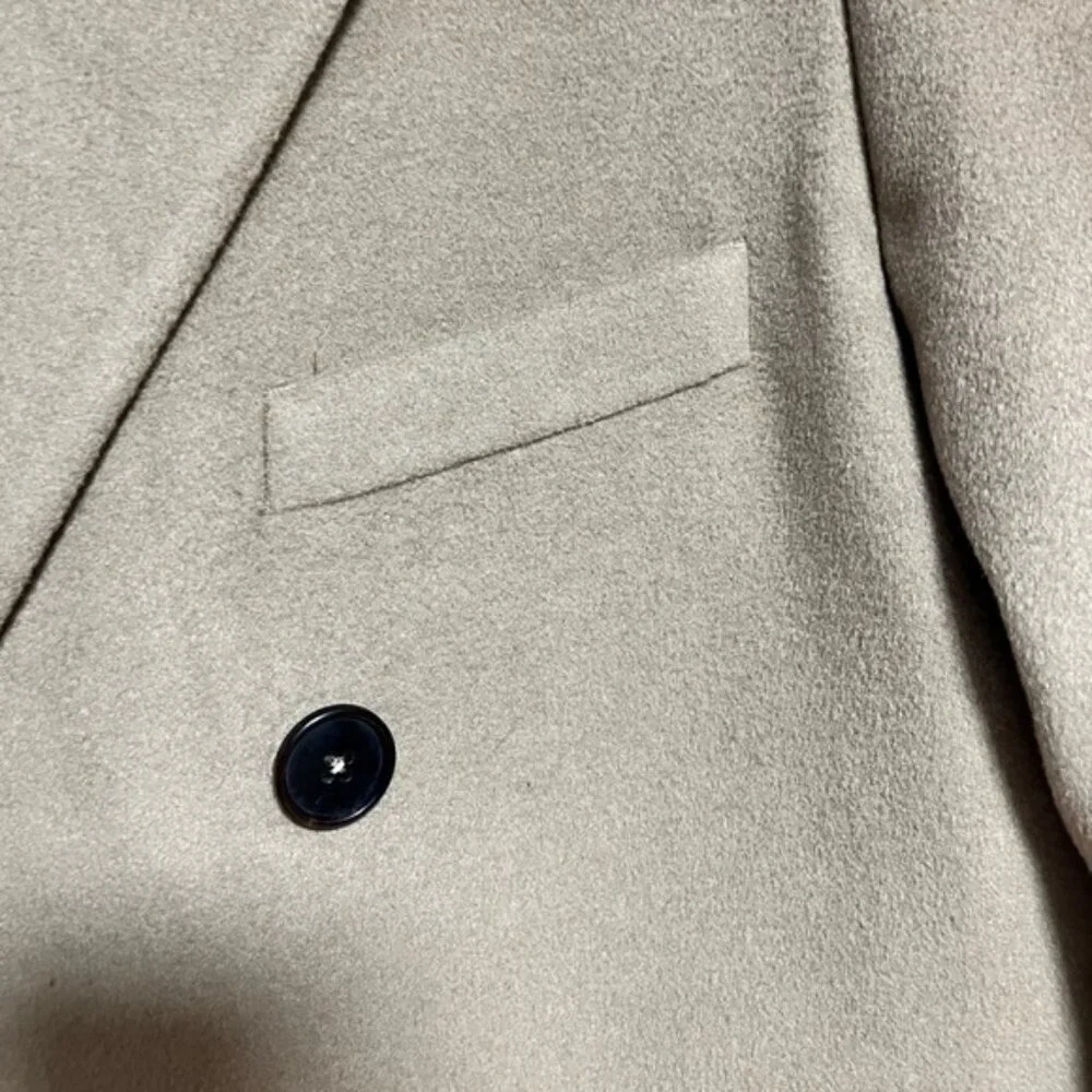 Altea Italian Double-Breasted Cashmere Coat - Camel Brown - Made in Italy